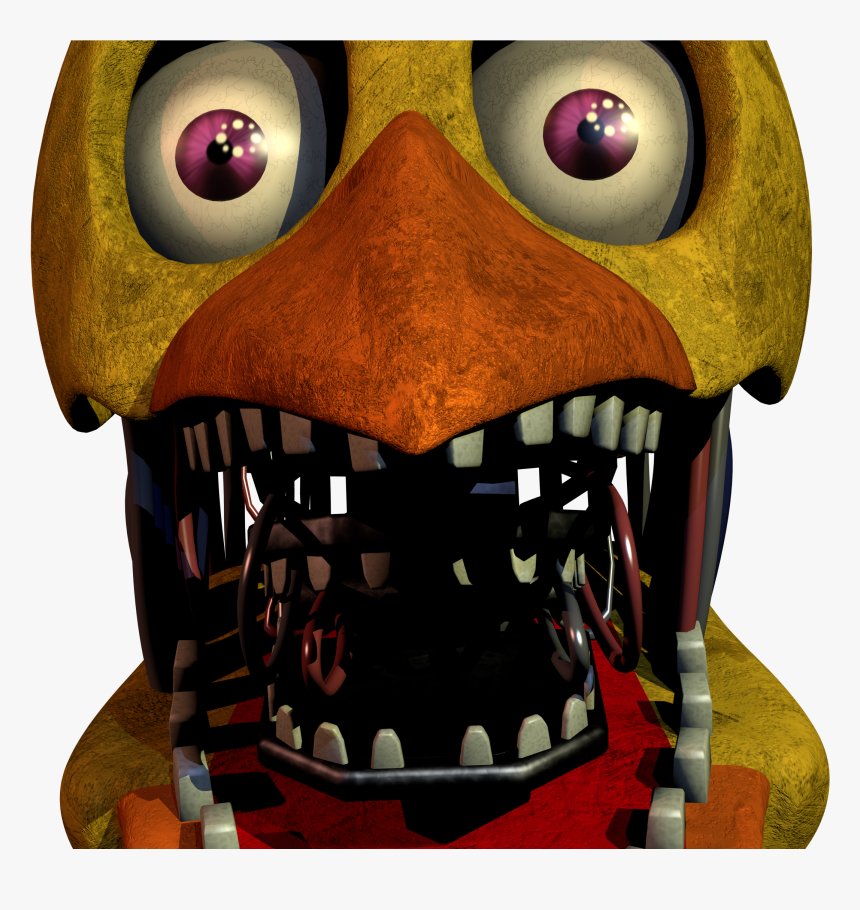 Fnaf 2 Withered Chica Jumpscare , Png Download - Fnaf 2 Withered Chica Jumpscare, Transparent Png, Free Download