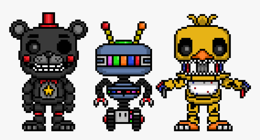 Rockstar Freddy Pixel Art, HD Png Download, Free Download