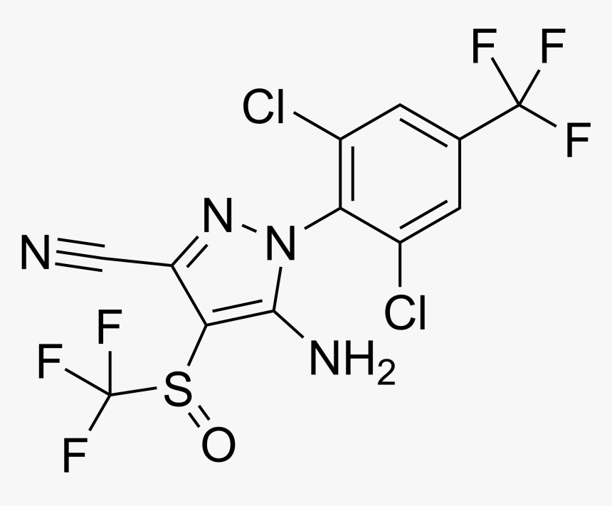 Fipronil Structure - Chemical Model Of Resveratrol, HD Png Download, Free Download