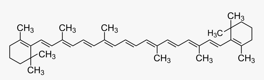 Beta Carotene Structure , Png Download - Beta Carotene Structural Formula, Transparent Png, Free Download