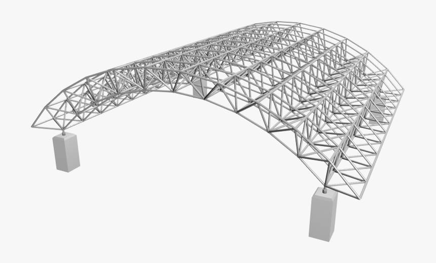A Double-layer Braced Barrel Vaults - Barrel Vault Space Frame, HD Png Download, Free Download