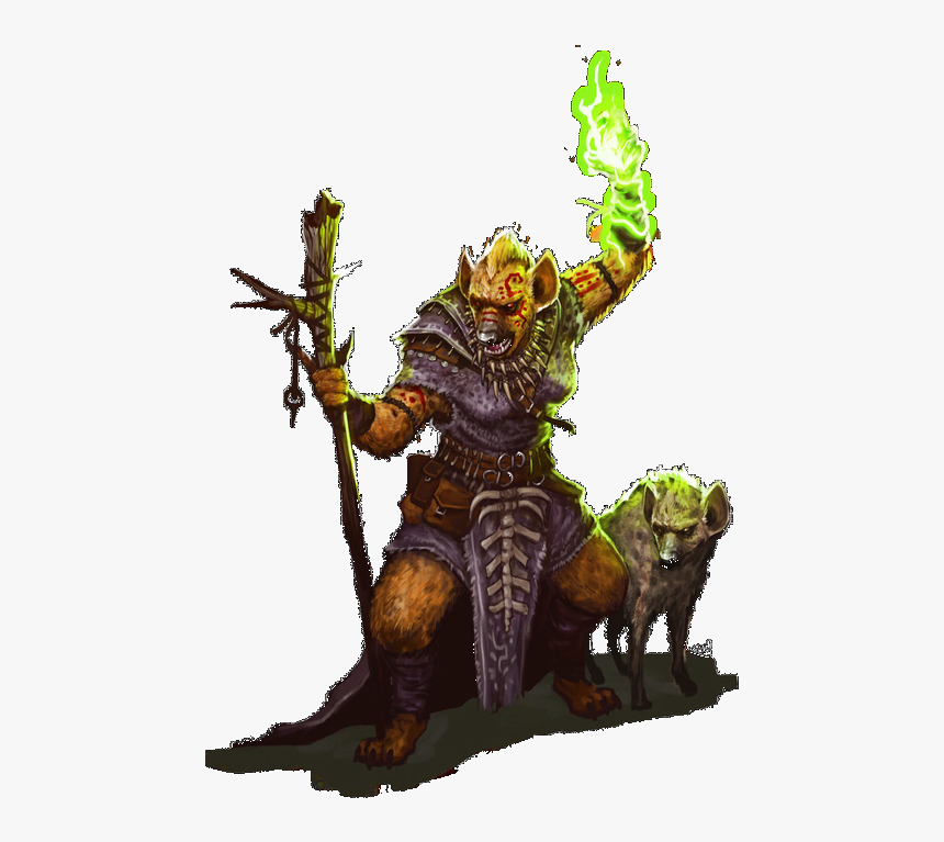 Gnoll Druid Character Portraits, Fantasy Creatures, - D&d Gnoll Character Portrait, HD Png Download, Free Download