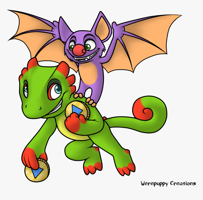 Yooka-laylee Fanart - Cartoon, HD Png Download, Free Download