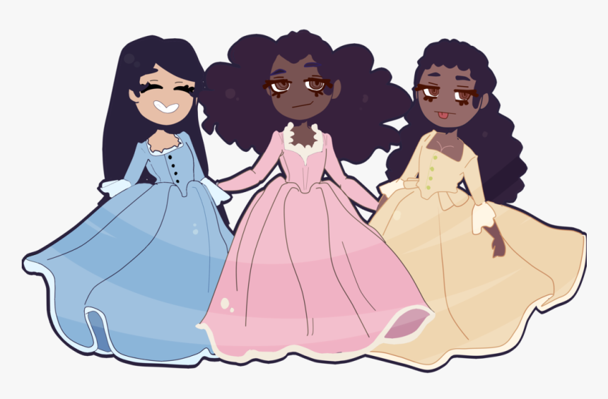 Schuyler Sisters Hamilton Drawing , Png Download - Hamilton Art Schuyler Sisters, Transparent Png, Free Download