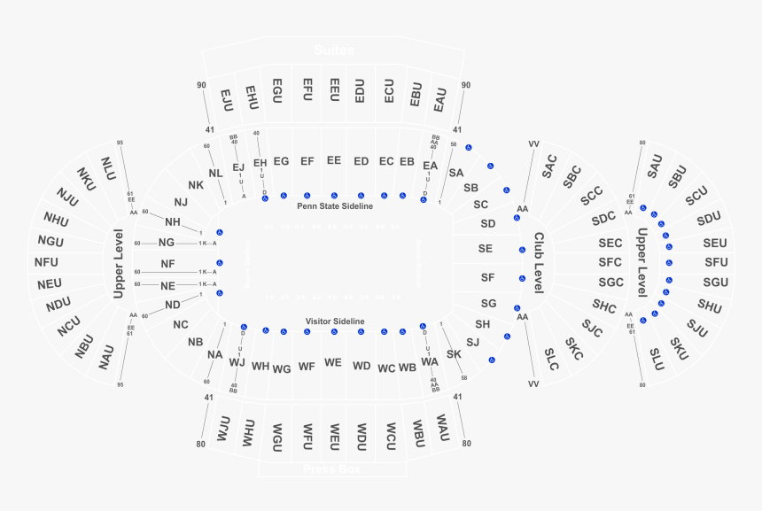 Beaver Stadium Section Ec Row 5, HD Png Download, Free Download