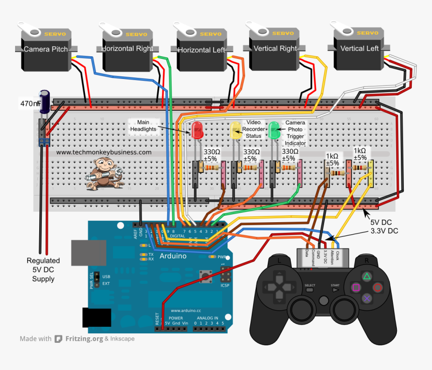 Control Playstation 2 Arduino, HD Png Download, Free Download