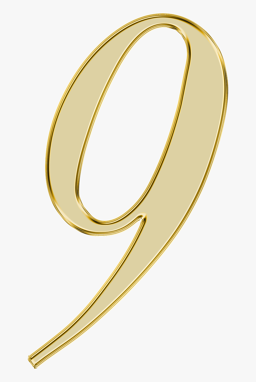 Fondo Transparente Numero 9 Dorado Png, Png Download, Free Download