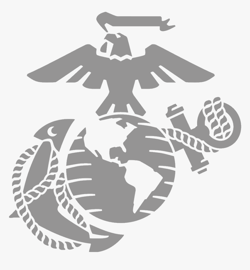 Usmc Ega Stencil - Silhouette Marine Corps Logo, HD Png Download, Free Download