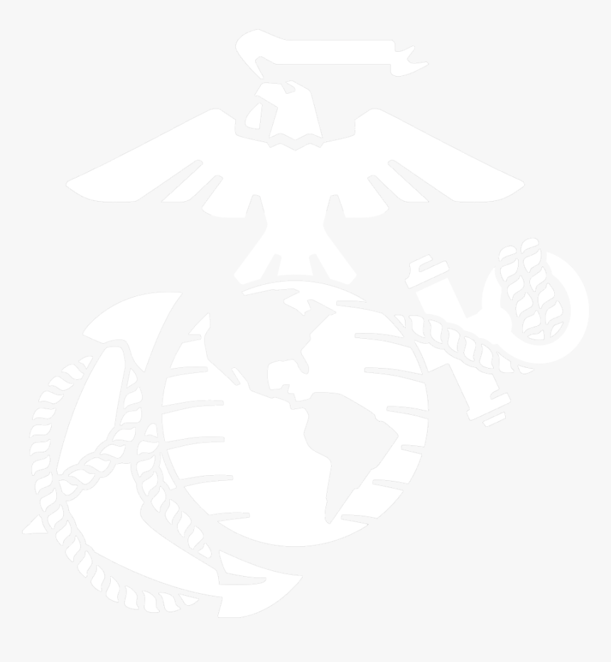 Clip Art Marines Drawing Huge - White Eagle Globe And Anchor, HD Png Download, Free Download