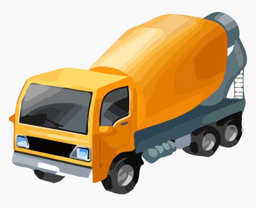 Cement Truck Mixing Basic Blue Clipart Png - Cement Mix Clip Art Png, Transparent Png, Free Download