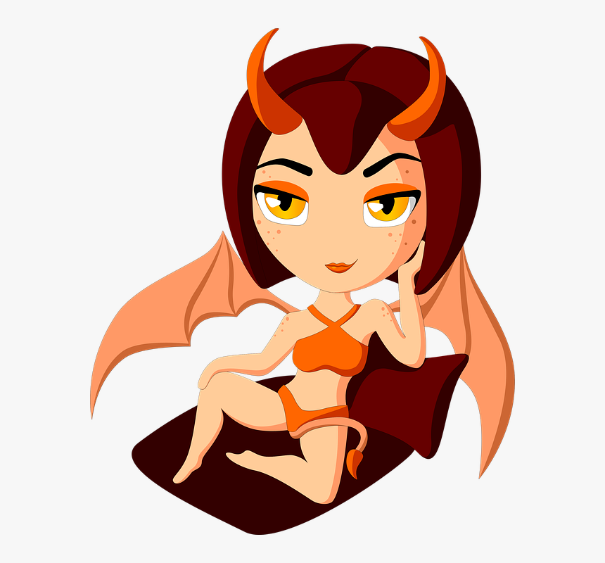 Succubus, Daemon, Lust, Erotic, Seduction, Orange - Imagenes Animadas De La Lujuria, HD Png Download, Free Download