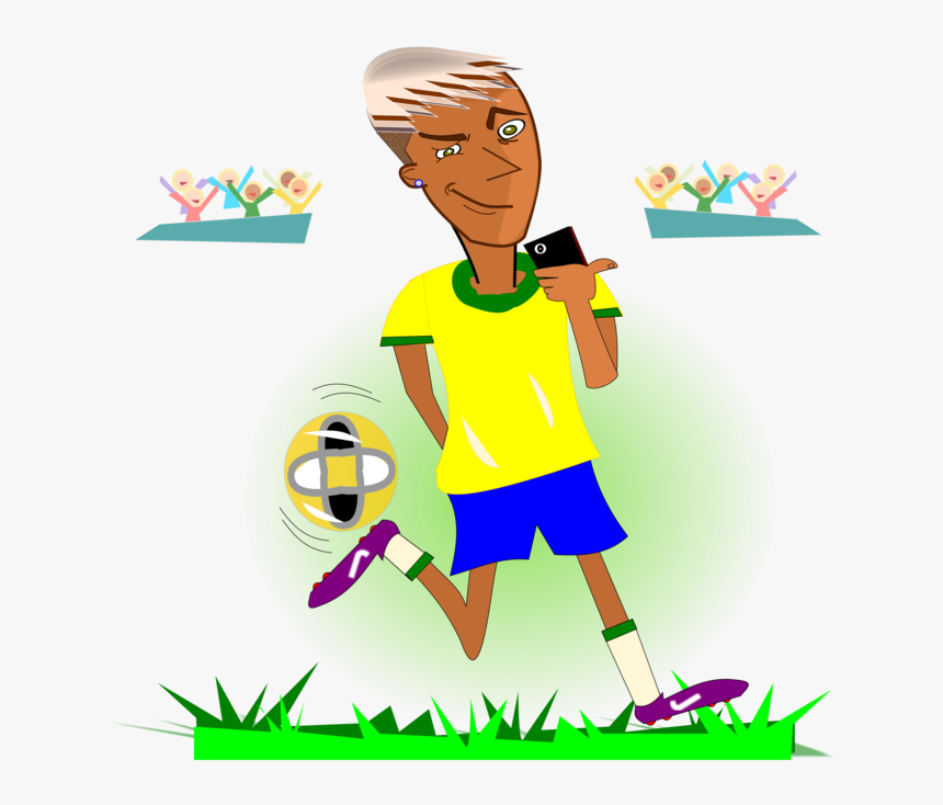 Yellow,happiness,human Behavior - Neymar Clip Art, HD Png Download, Free Download