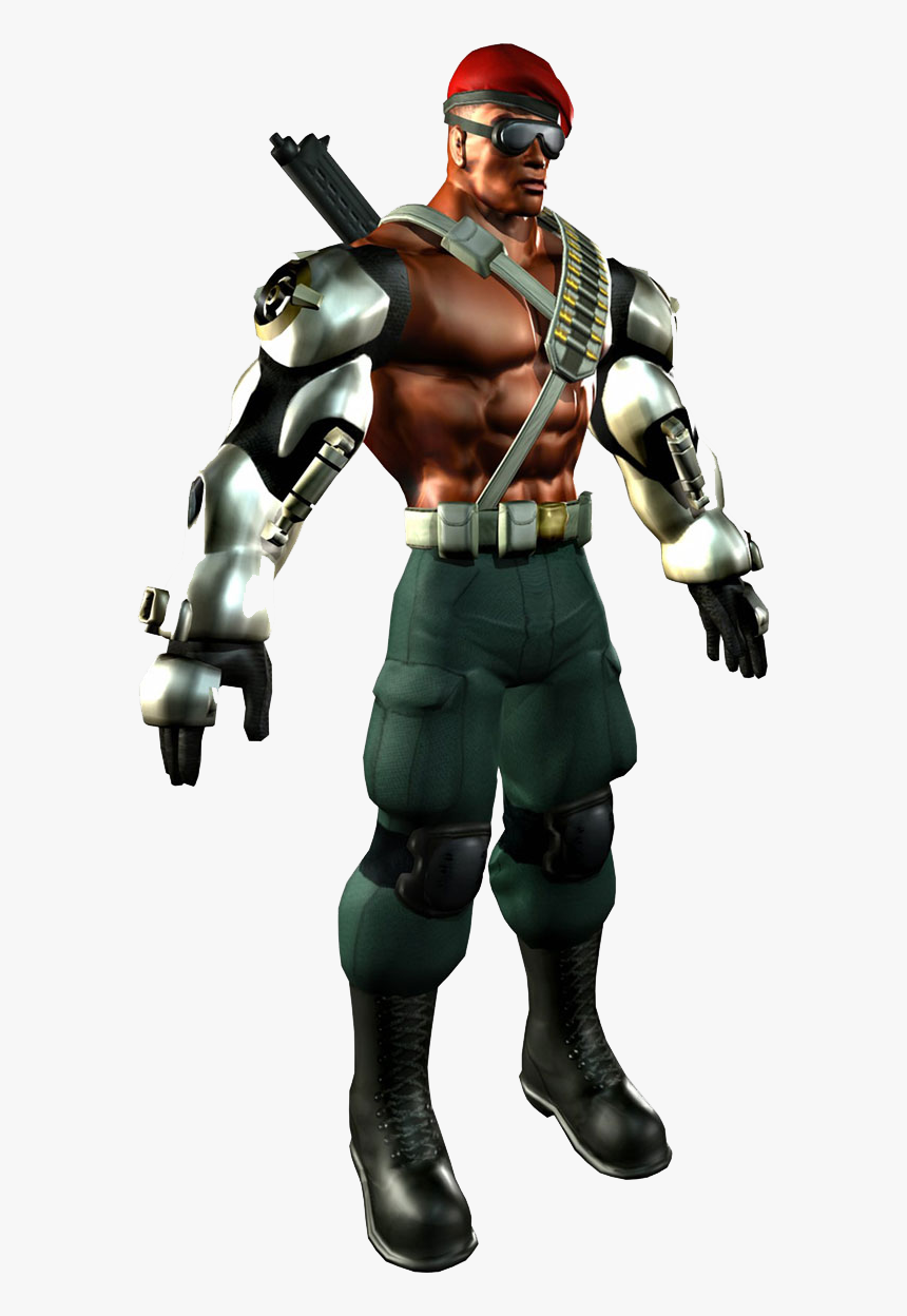 - Jax Mortal Kombat 5 , Png Download - Half Human Half Cyborg, Transparent Png, Free Download