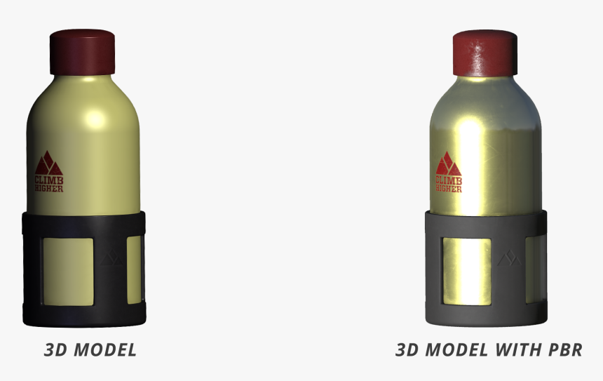 3d Model Pbr Comparison - Plastic Bottle, HD Png Download, Free Download