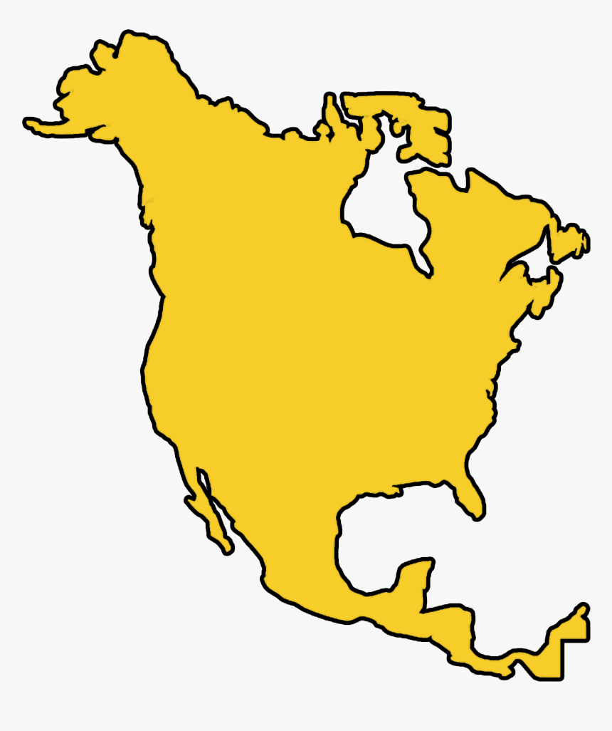 North America Map Clipart , Png Download, Transparent Png, Free Download