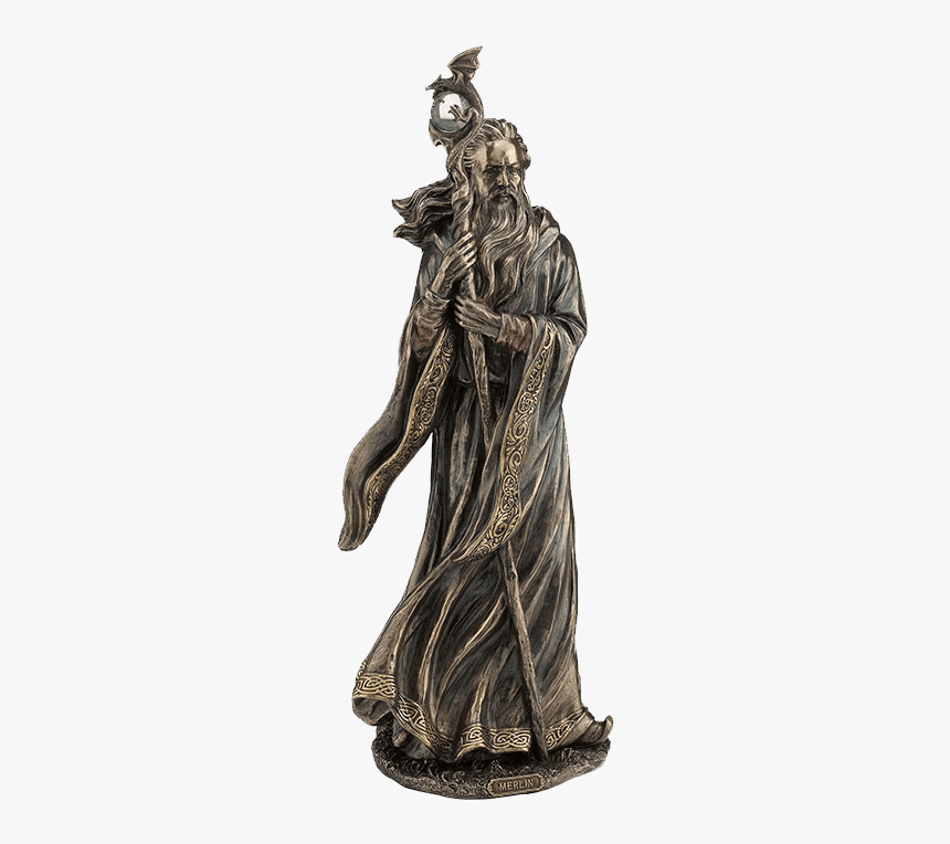 Bronze Merlin Statue - Statue, HD Png Download, Free Download