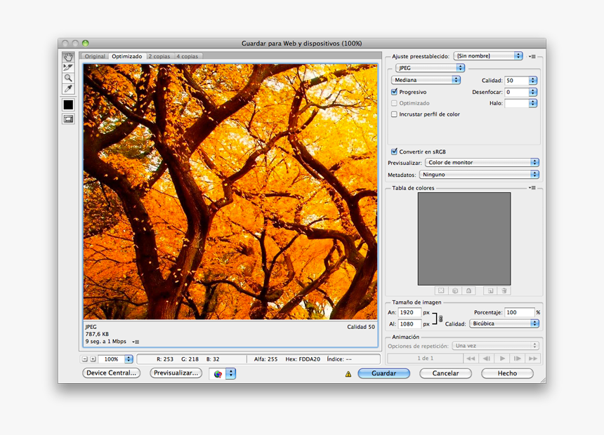 Guardar Imagen Jpg Para Web Con Photoshop - Autumn Desktop Backgrounds Mac Hd, HD Png Download, Free Download