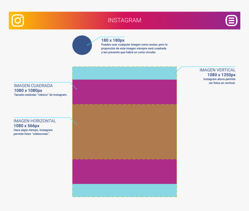Tamaño De Imágenes Para Instagram - Tamanhos De Fotos Instagram, HD Png Download, Free Download