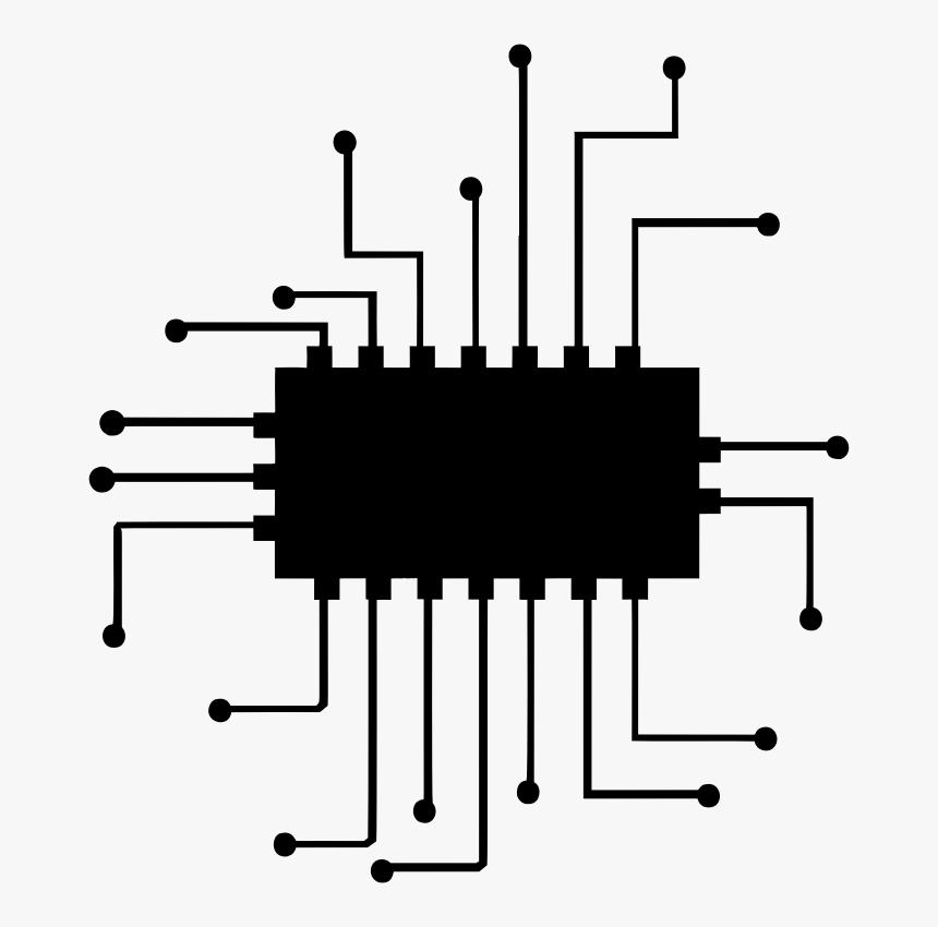 Chip Circuitry - Computer Chip Clipart, HD Png Download, Free Download