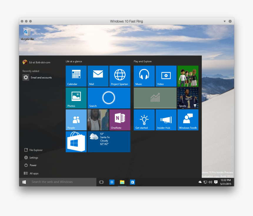 01 Start Menu Default - Facetime Para Windows 10, HD Png Download, Free Download