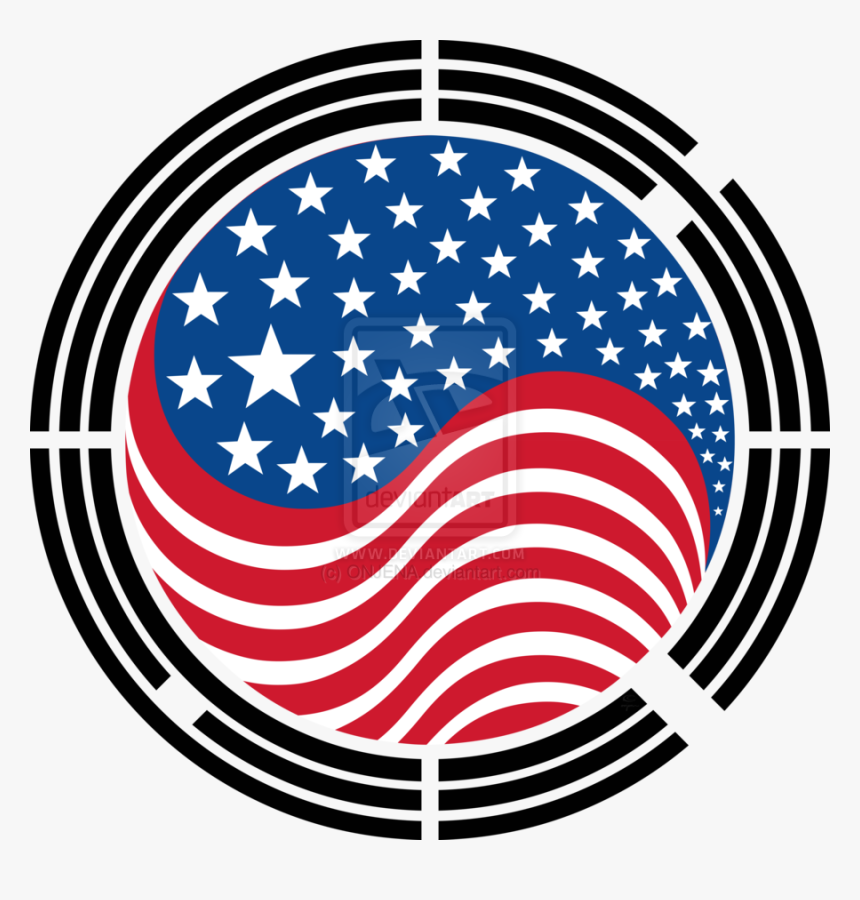 American Flag With Korean Circle, HD Png Download, Free Download