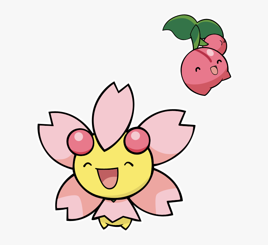 1526935-cherubi And Cherrim By Theironforce - Cute Grass Pokemon, HD Png Download, Free Download