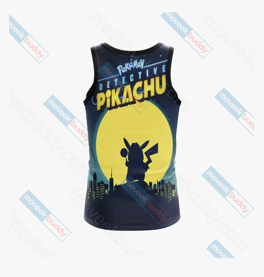 Pokemon Detective Pikachu Unisex 3d Tank Top - Cartoon, HD Png Download, Free Download