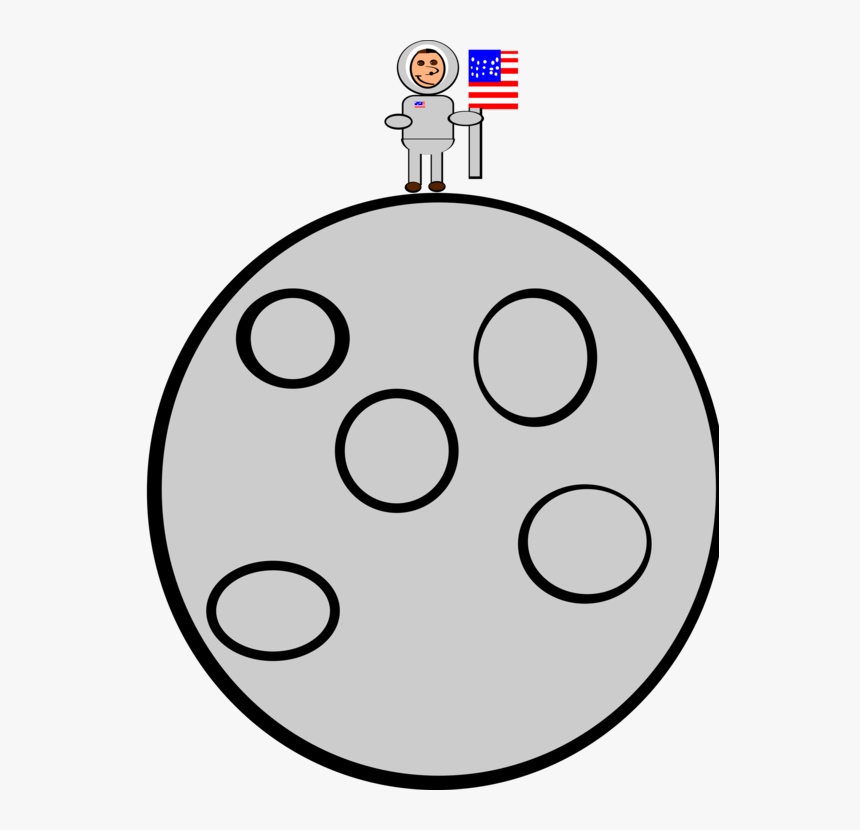 Apollo 11 Astronaut Moon Landing Drawing - Neil Armstrong Moon Landing Cartoon, HD Png Download, Free Download