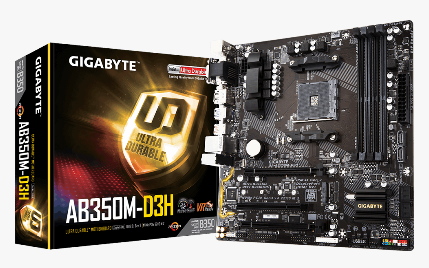 Gigabyte Ab350m D3h, HD Png Download, Free Download