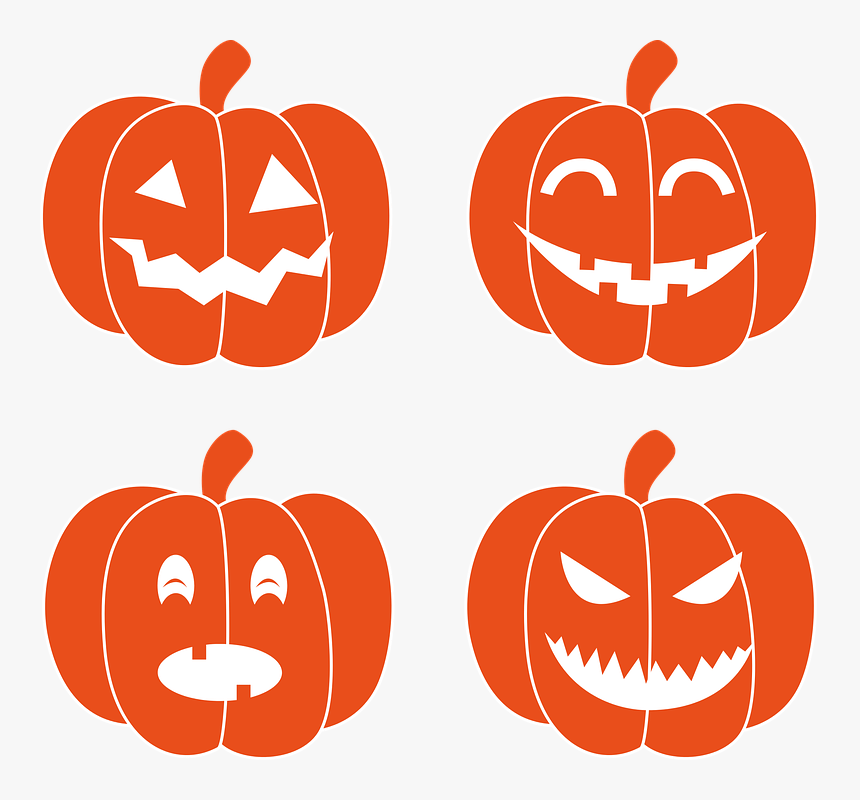 Pumpkins, Grimassen, Halloween, Autumn, Evil, Funny - Jack O Lantern Svg Simple, HD Png Download, Free Download