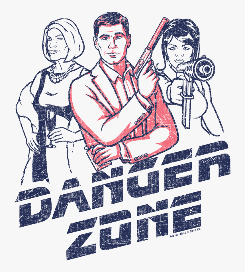 Archer Danger Zone Womens Shirt Sons Of Gotham Png - Archer Danger Zone, Transparent Png, Free Download