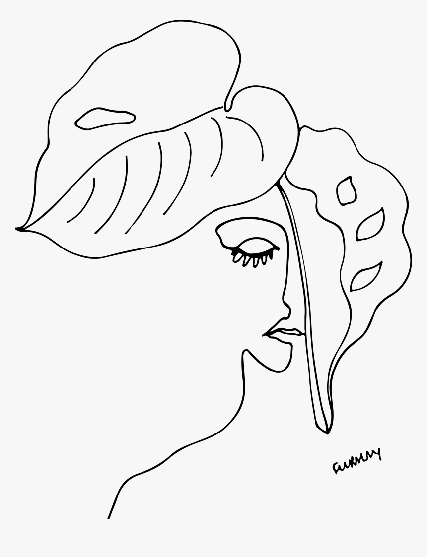 Woman Drawing Minimalist, HD Png Download, Free Download