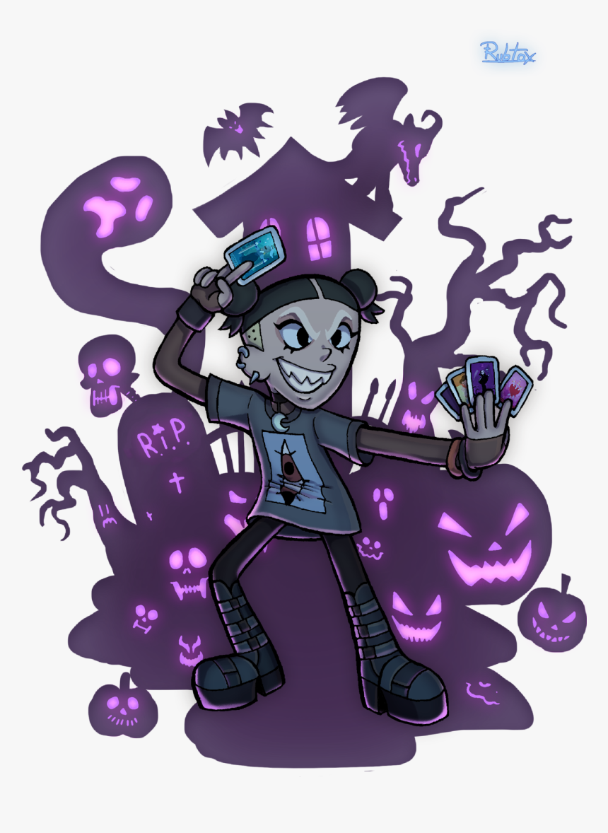 Purple Violet Cartoon Fictional Character Art Mythical - Illustration, HD Png Download, Free Download