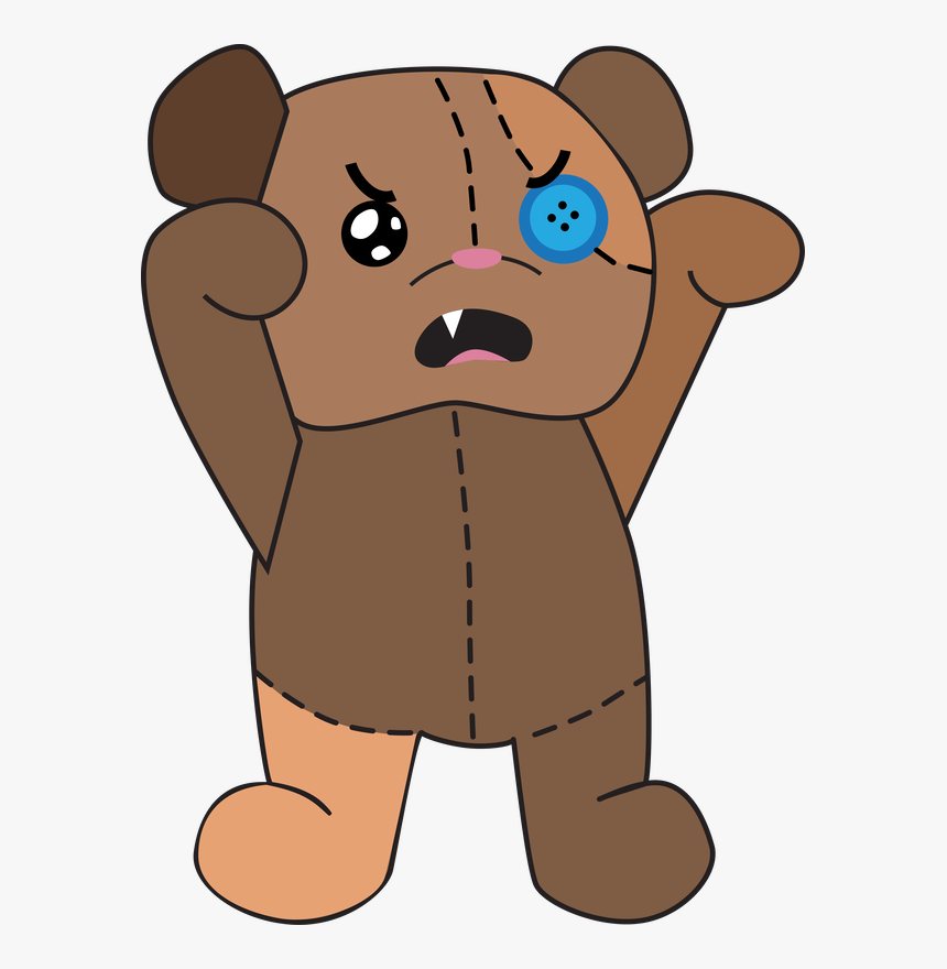 Scary Teddy Bear Clip Art, HD Png Download, Free Download