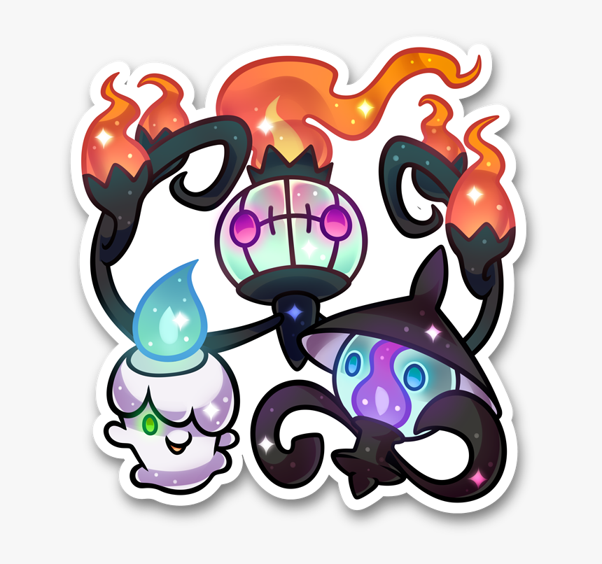 File 612320bce5 Original - Shiny Litwick Lampent And Chandelure, HD Png Download, Free Download