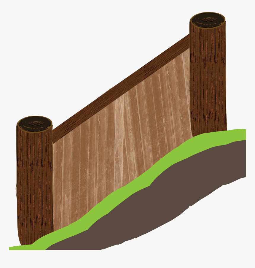 A Wood Wall, On A Slope, HD Png Download, Free Download