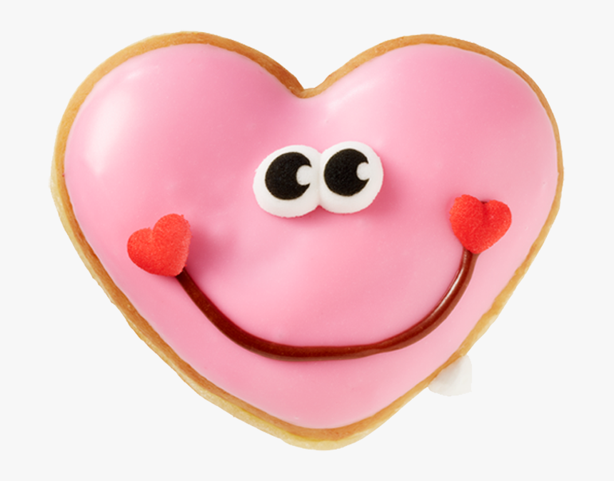 Pink Happy Heart Doughnut, HD Png Download, Free Download