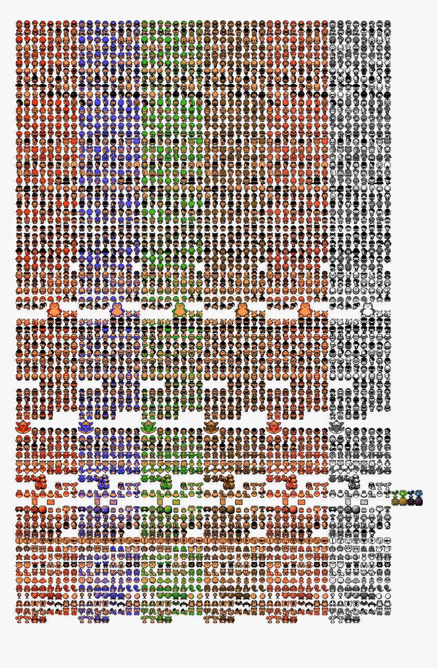 Overworld Characters Video Game Sprites, Game Boy,, HD Png Download, Free Download