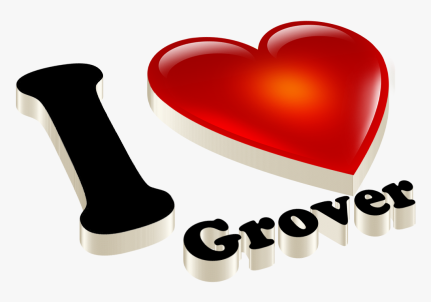 Grover Heart Name Transparent Png, Png Download, Free Download