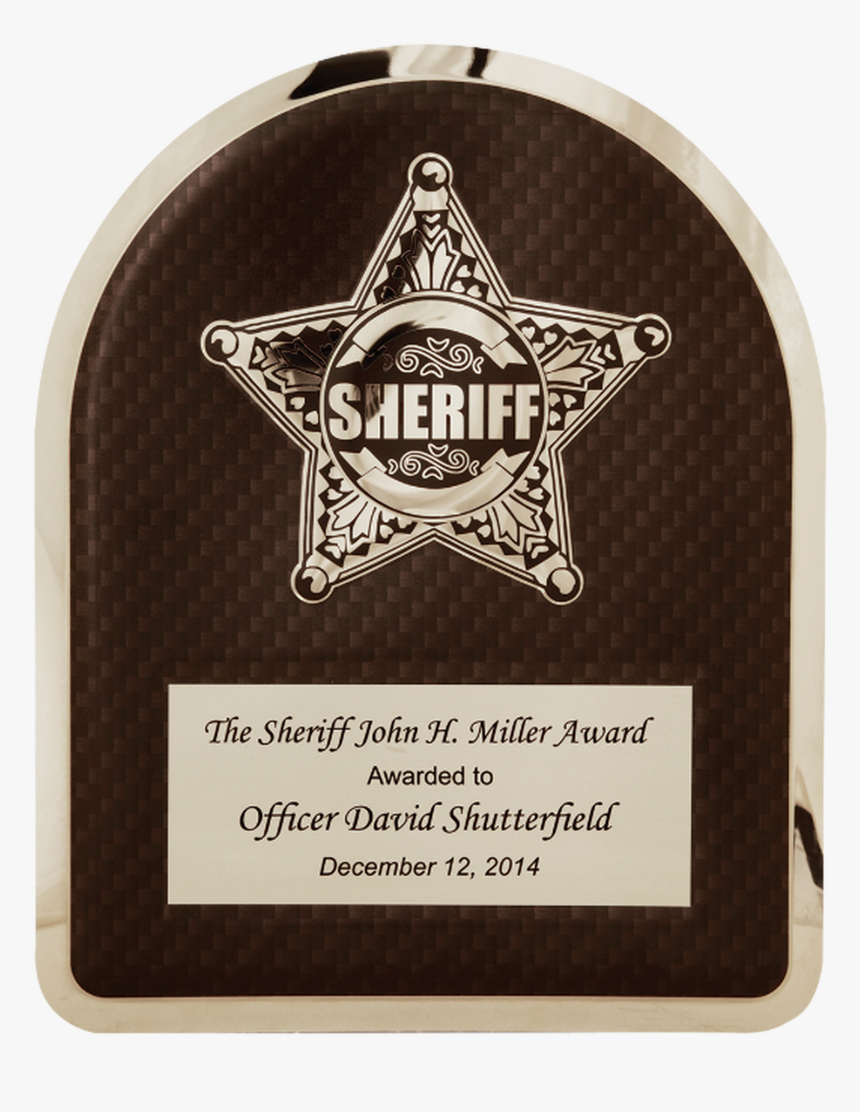Sheriff Hero Plaque With Chrome Star, HD Png Download, Free Download