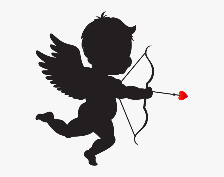 Pin By Elitabrahmane On Silueti Cupid, Silhouette, HD Png Download, Free Download