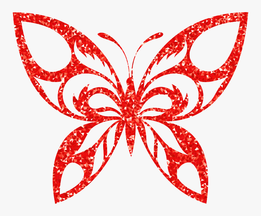 Ruby High Detail Tribal Butterfly Silhouette, HD Png Download, Free Download
