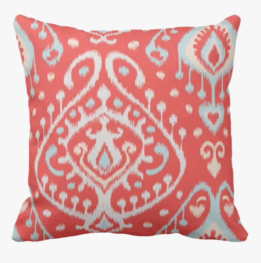 Chic Modern Teal Red Girly Ikat Tribal Pattern Outdoor, HD Png Download, Free Download