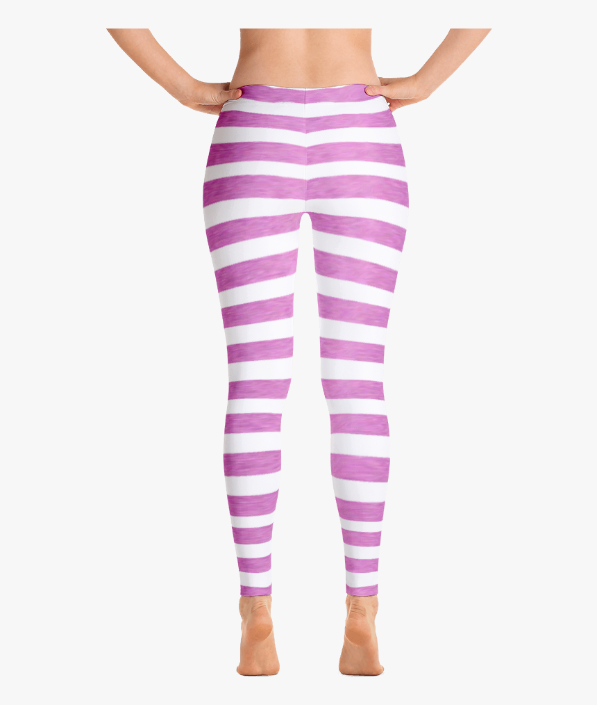 Pink & White Striped Leggings, HD Png Download, Free Download