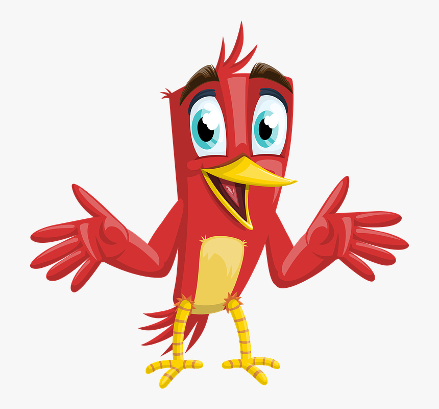 Bird, Happy, Animal, Red, Beak, Nature, Male, Cute,, HD Png Download, Free Download