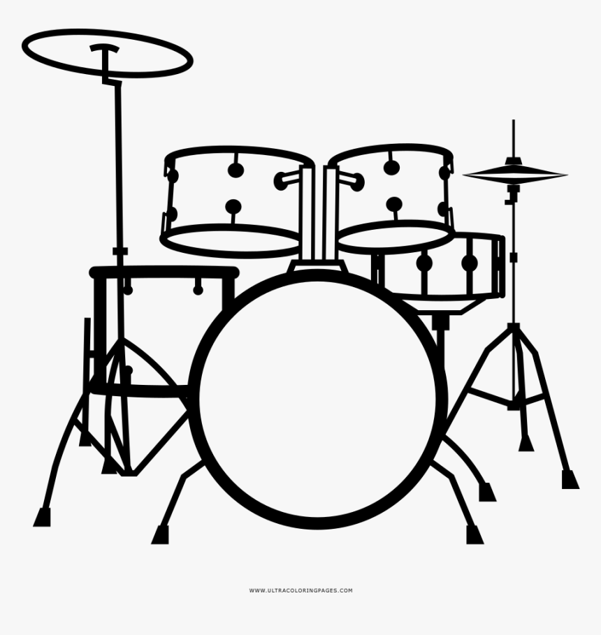 Drum Kit Coloring Page, HD Png Download, Free Download