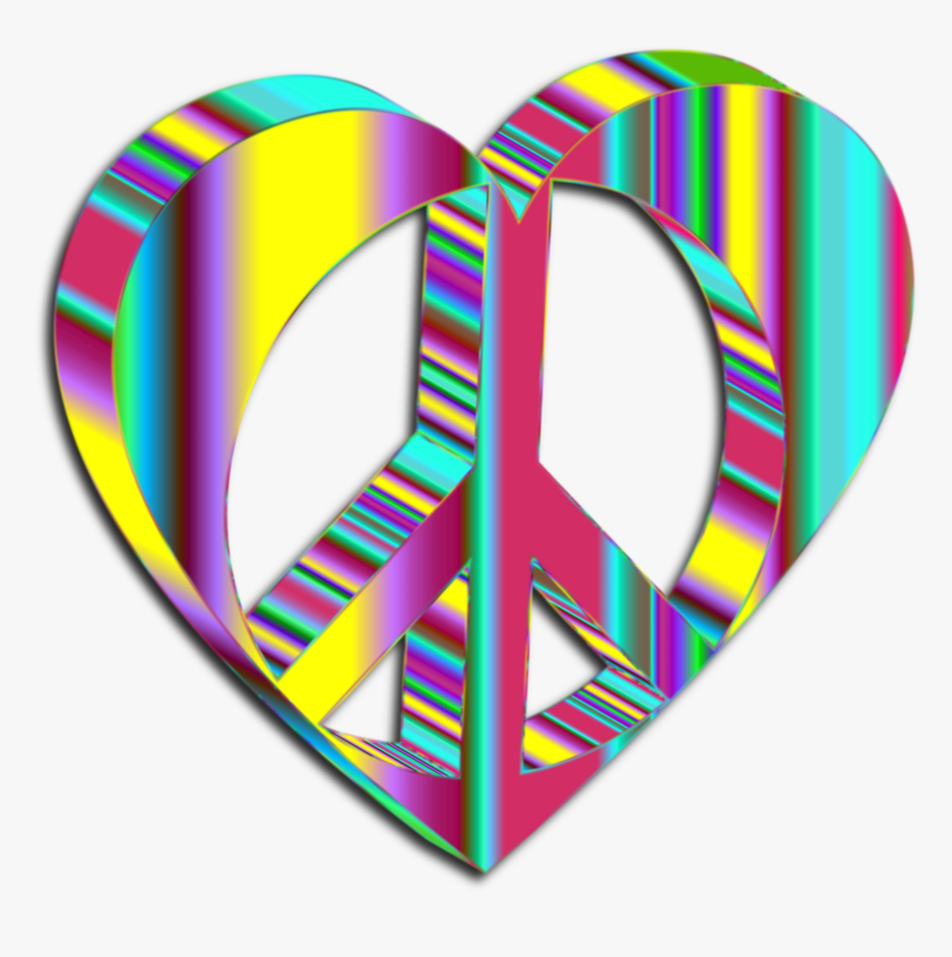 3d Peace Heart Mark Ii Psychedelic 2 Clip Arts, HD Png Download, Free Download