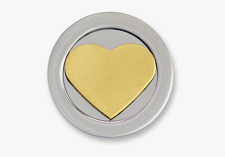3d Heart Stainless Steel Gold Plated, HD Png Download, Free Download