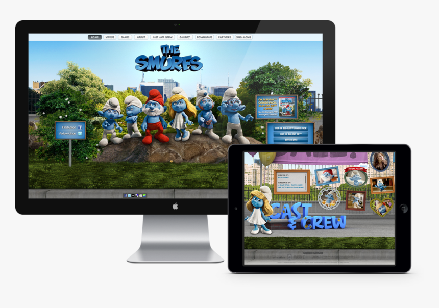 Smurfs Desktop Tablet, HD Png Download, Free Download