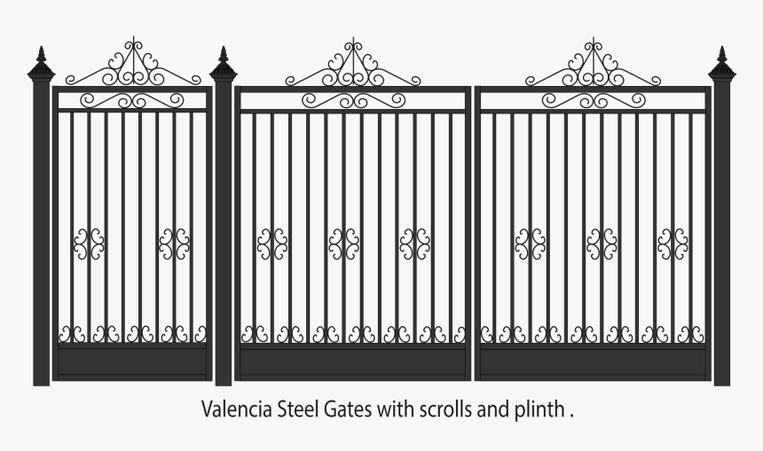 Driveway Drawing Metal Gate Detail, HD Png Download, Free Download